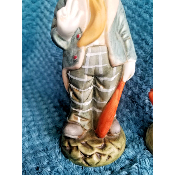Set Of 2 Vintage Art Mark Porcelain Clown Figurines - Picture 3 of 13